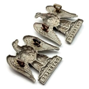 Royal Scots Greys Regiment Scottish Collar Badge PAIR