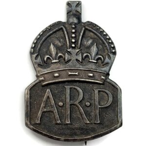 WW2 ARP Warden (Air Raid Precautions) HALLMARKED Silver Lapel Badge - LADIES VERSION