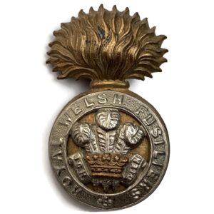 VICTORIAN Royal Welsh Fusiliers Regiment Cap Badge - LUG VERSION