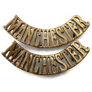 Manchester Regiment Shoulder Title PAIR