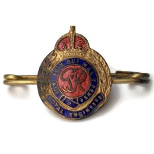 WW2 Royal Engineers Corps ENAMEL Sweetheart Brooch