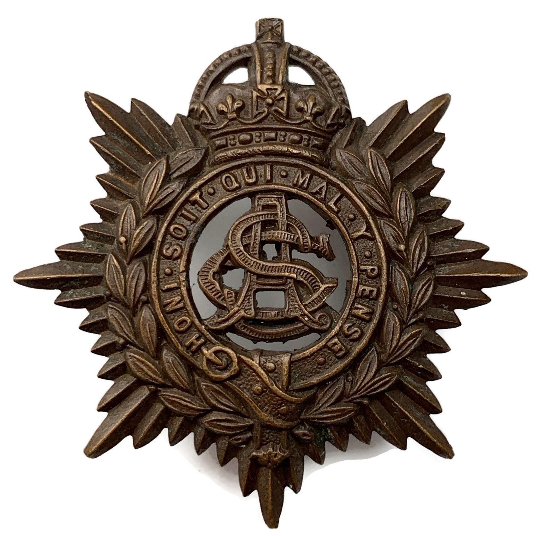 WW1 Army Service Corps ASC OFFICERS Bronze Cap Badge - British Military ...