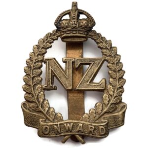 WW1 New Zealand Army Infantry Forces BRITISH SECTION Cap Badge - OAK LEAVES