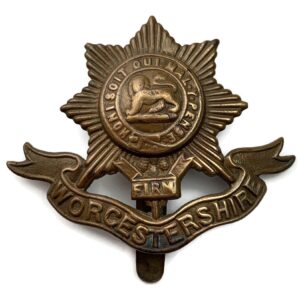 WW1 Worcestershire Regiment Cap Badge FIRST PATTERN