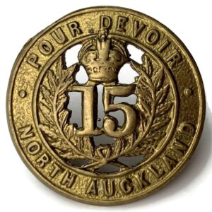 WW1 New Zealand Army 15th North Auckland Regiment Collar Badge