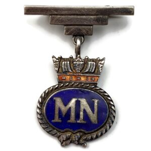 British Merchant Navy MN Naval SILVER Sweetheart Brooch