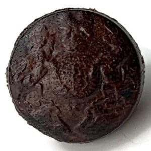 WW1 Royal Flying Corps LEATHER Button for RFC Ground Crew Overalls - 12mm