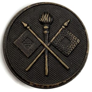 WW1 United States Army American SIGNALS CORPS Branch Collar Insignia Disk Badge