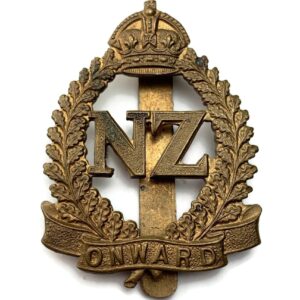 WW1 New Zealand Army Infantry Forces BRITISH SECTION Cap Badge - OAK LEAVES