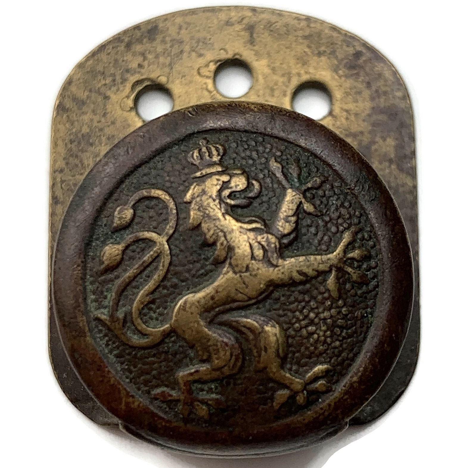 WW1 Imperial German Soldiers Bavarian Lion Belt Buckle Tunic Hook Ramp WW1 Imperial German Soldiers Bavarian Lion Belt Buckle Tunic Hook Ramp