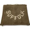 WW1 The Suffolk Regiment CLOTH Slip On Shoulder Title
