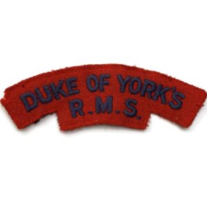 Duke of Yorks Royal Military School Cloth Shoulder Title Badge Flash