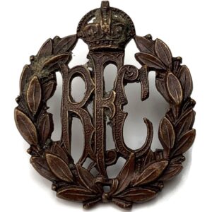 WW1 Royal Flying Corps RFC Bronze OFFICERS Collar Badge