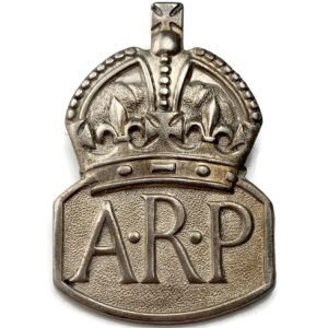 WW2 ARP Warden (Air Raid Precautions) HALLMARKED Silver Lapel Badge - MENS