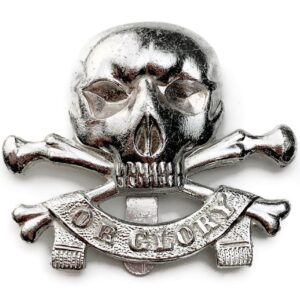 17th / 21st Lancers Regiment Staybrite DEATHS HEAD Anodised Cap Badge - Staybright
