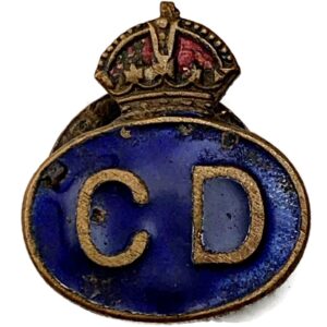 WW2 Civil Defence Corps Home Front Lapel Pin Badge