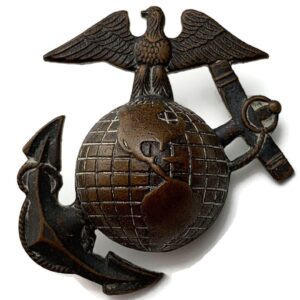 WW1 United States US Marine Corps American Marines Cap Badge