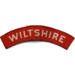 WW2 Wiltshire Regiment PRINTED Cloth Shoulder Title Flash