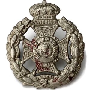 VICTORIAN The Rifle Brigade Regiment Collar Badge - Queen Victoria Crown