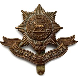 WW1 Worcestershire Regiment Cap Badge FIRST PATTERN