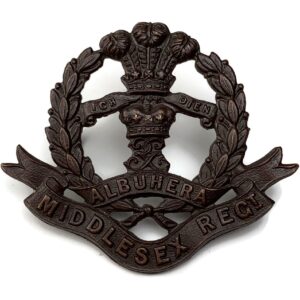 Middlesex Regiment OFFICERS Bronze Officer's Collar Badge