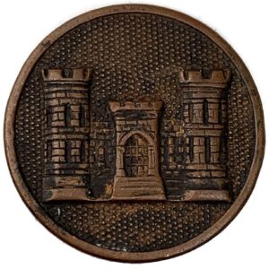 WW1 United States Army American Engineers Corps Branch Collar Insignia Disk Badge