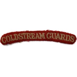 WW2 Coldstream Guards Regiments Cloth Shoulder Title Badge Flash