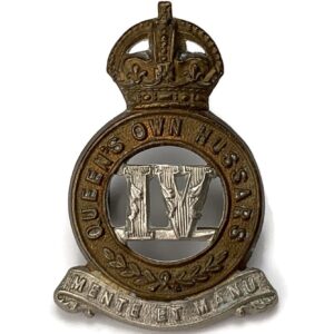 4th Queens Own Hussars Regiment Collar Badge