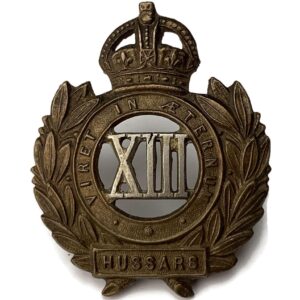 13th Hussars Regiment Collar Badge