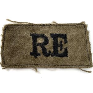 WW2 Royal Engineers Corps Cloth SLIP-ON Shoulder Title Badge Flash
