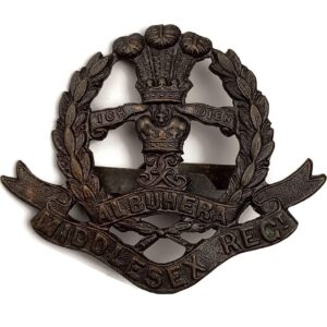 Middlesex Regiment BRONZE Officers Cap Badge