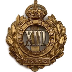 WW1 13th Hussars Regiment Cap Badge