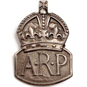 WW2 ARP Warden (Air Raid Precautions) HALLMARKED Silver Lapel Badge - MENS