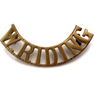 WW1 Duke of Wellington's West Riding Regiment Shoulder Title (FIRST PATTERN)