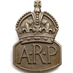 WW2 ARP Warden (Air Raid Precautions) MARPLES & BEASLEY Lapel Badge - MENS