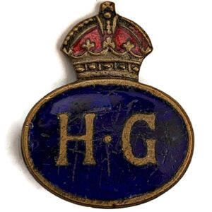 WW2 Home Guard Servicemans Enamel HG Lapel Badge