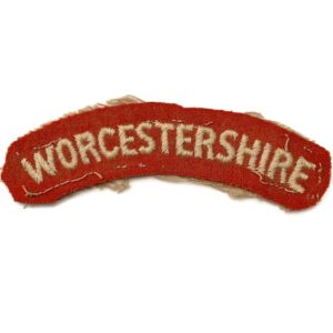 WW2 Worcestershire Regiment Cloth Shoulder Title Badge Flash