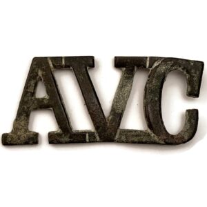UK Dug Detecting Find - WW1 Army Veterinary Corps AVC Relic Shoulder Title