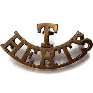 WW1 Hertfordshire Regiment Territorial Battalion Shoulder Title