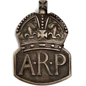 WW2 ARP Warden (Air Raid Precautions) HALLMARKED Silver Lapel Badge - MENS