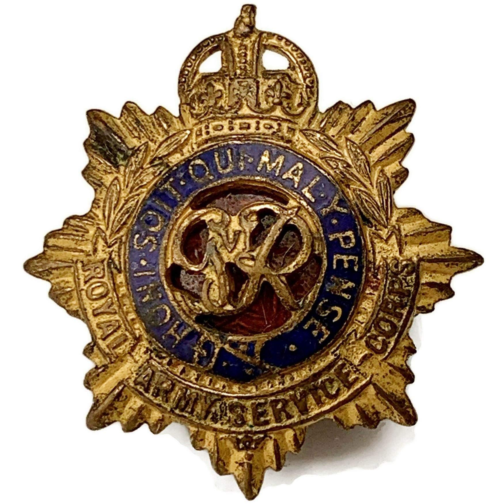 Ww2 Rasc Markings WW2 Royal Army Service Corps RASC OFFICERS Gilt & ENAMEL Collar Badge ...