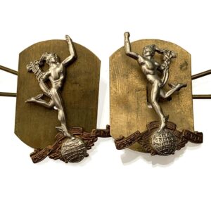 WW2 Royal Corps of Signals RCOS Collar Badge PAIR