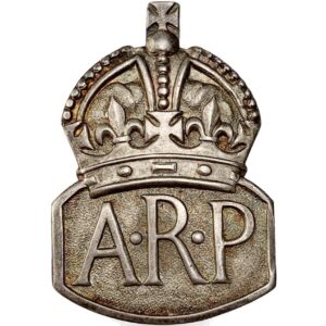 WW2 ARP Warden (Air Raid Precautions) HALLMARKED Silver Lapel Badge - MENS