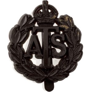 WW2 Auxiliary Territorial Service ATS PLASTIC Economy Issue Cap Badge