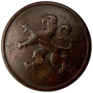 WW1 Belgium Army Belgian Regiment Tunic Button - 25mm
