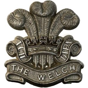 WW2 Welch Regiment Welsh PLASTIC Economy Issue Cap Badge