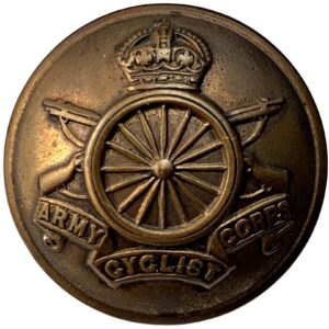 WW1 Army Cyclist Corps Cyclists Regiment Tunic Button - 26mm