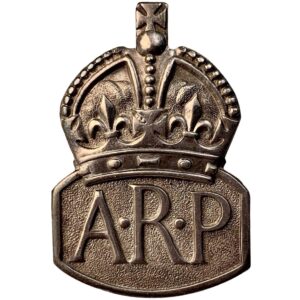 WW2 ARP Warden (Air Raid Precautions) HALLMARKED Silver Lapel Badge - LADIES VERSION