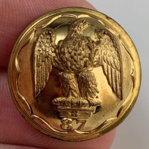 VICTORIAN 87th Regiment of Foot (Royal Irish Fusiliers) 1855-1881 OFFICERS Tunic Button - 25mm