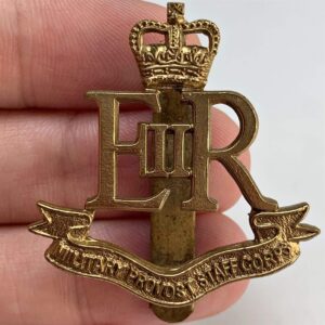 Military Provost Staff Corps Cap Badge DOWLER BIRMINGHAM - Queens Crown